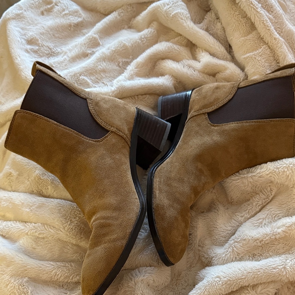 J. Crew Brown Suede Ankle Boots - Picture 4 of 9